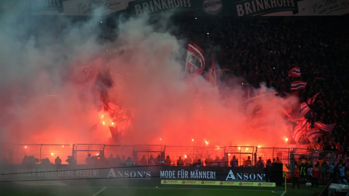 fire in soccer field